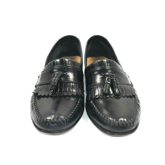 Giorgio Brutini Columbus Men\'s Kiltie Tassel Black Leather Loafer Shoes US 8.5 M